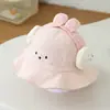 Sombrero de pescador moderno para bebé para otoño e invierno, pana, cálido, único, con diseño de oso para auriculares, para niños y niñas, sombrero de pescador infantil, producto de exportación