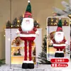 Decorações de Bonecos Telescópicos de Natal Transfronteiriços Enfeites Decorativos Listrados de Natal para Idosos Boneco de Neve Alce Atacado