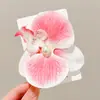 Pinza Floral para el Cabello de Playa para Mujer, Pinza Lateral de Gama Alta con Sentido de Atmósfera, Pinza de Flor de Phalaenopsis, Pinza Versátil para el Flequillo con un Toque de Lujo
