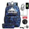 Mochila periférica de juego Roblox para hombre, mochila con carga USB, bolsa para computadora de gran capacidad, entrega de una sola pieza, venta al por mayor