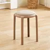 Banqueta de Plástico Doméstica Espessada Empilhável Banqueta Macia Moderna Simples Sala de Estar Mesa de Jantar Banco Alto Cadeira Reserva
