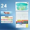 Set de caja de hierro de pigmento de acuarela sólida transfronterizo de 36 colores, pigmento sólido concentrado soluble en agua para viñeteado, 48 colores venta al por mayor de fábrica