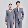 2026 Nuevo Otoño/Invierno Elegante Moderno de Gama Alta Ropa de Trabajo Profesional para Gerente de Hotel Traje Azul Marino para Mujer