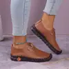25 Zapatos Nuevos de Comercio Exterior Talla Grande Zapatos Cosidos a Mano Zapatos para Mamá Suela Suave Ligeros Cómodos Casuales Zapatos para Mujer