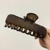 Presilha de Cabelo Imitação Acetato Estilo Francês na Cor Tartaruga, Presilha de Garra de Alta Qualidade para Mulheres, Acessório de Cabelo de Luxo para a Parte de Trás da Cabeça, Modelo Novo