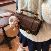 Bolsa Almofada de Moda Retro Maillard de Comércio Exterior para Mulheres 2025 Nova Bolsa Satchel Versátil Bolsa de Ombro Estilo Estrangeiro Bolsa Transversal