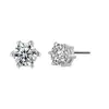 Comercio Exterior Transfronterizo Se Especializa en Aretes Clásicos Filipinos Forma de Corazón Halo 6 Garras 4 Garras Hielo Flash 5mm 7mm