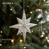 Novo Pingente Plástico Ouro Branco Heterossexual Fosco Retrô Luxo Acessível Floco de Neve Presente Equipe Decoração Pendente Janela Árvore de Natal