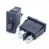 Kcd1-110 Ultra-delgado 9.5*21mm Interruptor de Palanca Pequeño Plano de Pie Tipo Barco 2 Pines 2 Velocidades Negro