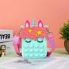 Bolsa Infantil Transversal de Silicone Unicórnio Pioneer Roedor Press Bonita Princesa Pequena Carteira Atacado Bolsa