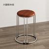 Banco Alto, Banco para Mesa de Comedor, Apilable, Taburete de Madera Simple y a la Moda, Barra de Acero Fuerte, Nuevo Taburete para el Hogar, Plástico Engrosado