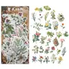 Paquete de Pegatinas Washi Yuxian - una Serie de Eventos Pasados - Pegatinas Decorativas DIY para Diario de Plantas Vintage, 60 Piezas en 10 Diseños