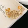 Pulsera Abierta con Textura de Hoja de Metal Pesado Europea y Americana, Pulsera de Estilo Fresco Elegante de Nicho, Lujo Accesible y Joyería de Alta Gama
