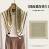 Bufanda con colgante de algodón y lino retro de nicho coreano para mujer, bufanda decorativa versátil para el cuello, bufanda fina, pañuelo para la cabeza para primavera y verano