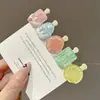 Presilha de Cabelo de Sorvete Infantil 2026 Novo Modelo para Meninas, Pequena Presilha Lateral para a Testa de Bebê, Acessório de Cabelo Fofo