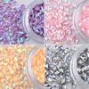 Joias para Nail Art Japonesas Novas Joias de Unha com Diamante Tridimensional e Lantejoulas 12 Cores Diamante Colorido Lantejoula Laser Colorida