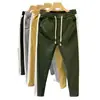 Nueva colección de primavera y otoño: pantalones casuales a rayas de bloques de color para hombre, modernos y elegantes, de pierna recta de alta gama, corte ajustado y deportivos largos