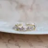 Iris Niebla Morada Retro Francés Elegante Hada Morado Esmalte Flor Mariposa Anillo Estilo Bosque Nicho Lujo Ligero Moda