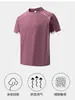 Camiseta Personalizada con Cremallera para Hombre, Camiseta Base de Retazos Cuello Redondo, Camiseta de Manga Corta para Hombre para Deportes al Aire Libre en Verano, Camiseta de Secado Rápido para Hombre