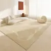 Tapete de Sala de Estar Simples Moderno Cor Creme Estilo Ins Sofá Mesa de Centro Cobertor Pelo Curto Sem Lavar Doméstico Quarto Sala Tapete de Chão