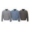 Yidao Vintage Otoño 2026 Nuevo Suéter de Mezcla de Lana Cuello Solapa para Hombre Casual Versátil Elegante Cárdigan de Punto