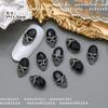 Joias de Arte de Unha Croheart Estilo Escuro Vintage Cruz de Metal Amor Personalidade Caveira Liga de Unha Acessórios de Diamante