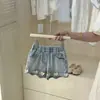 Conjunto de Chaleco sin Mangas y Shorts para Niñas Verano 2025 Nuevo Estilo Jeans Conjunto de Dos Piezas Ropa de Verano Coreana para Niños