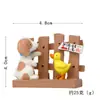 Estilo japonês dos desenhos animados resina ferro madeira mercearias jardinagem carnudo micro paisagem flor plug-in tiro adereços ornamentos resumo