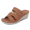 Prata Confortável 2024 Primavera e Verão Nova Moda Casual Plataforma Praia Calçado Exterior Sandálias Sapatos Femininos Atacado