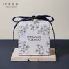 Caja de Dulces Caja de Dulces de Boda 2022ins Flor Azul Tema Lujo Ligero Moderna Caja de Regalo de Boda Caja Vacía de Dulces de Boda