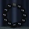 Pulsera de Palo de Rosa 2.0 con Patrones Finamente Tallados, Pulsera de Sándalo Rojo para Hombres y Mujeres, Cuentas Budistas de Madera para Rezar