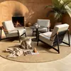 Sillón de sofá para exteriores para patio y áreas residenciales, asiento de ocio combinado impermeable y a prueba de sol de aleación de aluminio, mesa y silla de muebles de exterior