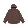 Yidao Vintage 2025 Otoño Nuevo Estilo Americano Exterior Simple Bordada Cortavientos Holgada Casual Con Capucha Chaqueta de Senderismo