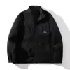 Reversível! Forrada de fleece e espessa, esta nova jaqueta casual masculina para outono/inverno, à prova de vento e resistente à água, com gola alta, é perfeita para usar em camadas.