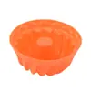 Directo de fábrica molde de silicona con forma de calabaza para pastel taza de pastel casera de silicona para hornear pastel redondo dona tarta de huevo taza de silicona
