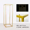 Nuevos adornos de hierro forjado caja geométrica guía de camino accesorios de boda pasarela de bodas guía de camino decoración de diseño de escenario adornos