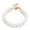 Fornecimento transfronteiriço Retrô Europeu e Americano Pérola Feminino Luxo Leve Estilo ins Simples Elegante Moda Pequeno Fresco Pulseira de Contas de Concha