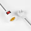 Suporte de Lâmpada Universal Transfronteiriço com Plugue Base Universal para Lâmpada Suporte de Lâmpada com Rosca E27 Suporte de Lâmpada de Mangueira Metálica