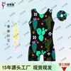 Collant Infantil Sem Mangas Estampado para Ginástica, Roupa de Treino Infantil com Pernas Retas, Fantasia de Performance para Exames de Dança Chinesa Infantil e Dança de Aptidão Física