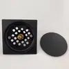 Drenaje de Piso Negro de Acero Inoxidable con Rebosadero para Inodoro, a Prueba de Olores y Insectos, Tipo Pedal con Tapa de Presión, Drenaje de Piso Cerrado