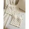 Pijama de Verano con Almohadillas en el Pecho y Tirantes para Mujer, Se Puede Usar Afuera, Dulce Conjunto de Ropa para el Hogar con Dibujos de Osito para Niñas, 2026
