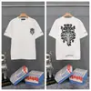 Transfronterizo. Diseño de Marca de Moda 26Ss Estampado de Letras de Herradura. Camisas Casuales de Manga Corta de Moda para Hombres, Mujeres y Parejas