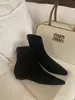Botines Cortos 2025 Ante Retro Populares Otoño e Invierno Botines Ajustados Estilo Coreano Versátiles Botines de Suela Plana para Mujer