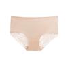 Bragas de encaje para mujer, de seda pura, sin rastro, con diseño bacteriostático europeo y americano, de lujo, sexys, de comercio exterior, de cintura media.