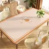Jogo americano de mesa de jantar em couro, à prova d'água, à prova de óleo, resistente ao calor, toalha de mesa lavável, luxo leve, toque de alta qualidade, jogo americano retangular isolante térmico para a sala de estar