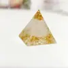 Adornos de Pirámide Grava de Cristal de Chakra Manualidades Decoración de Escritorio de Oficina Adornos Estación Independiente Venta Caliente Transfronteriza