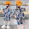 Traje de Camisa de Manga Corta de Verano para Niño Nuevo Estilo Ropa Estilo Vaquero para Niño Ropa de Verano Guapa de Moda para Bebé Ropa para Niños