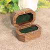 Directo de Fábrica Caja de Joyería Retro de Nogal Negro Par Anillos Pendientes Pendientes Anillo Caja de Almacenamiento de Joyería para Mujeres