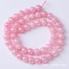Fundición Ming comercio rosa rojo chapado grieta cuentas sueltas imitación palomitas de maíz Cristal cuentas redondas accesorios pulsera collar joyería al por mayor