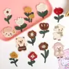 Parches de bordado de tela estilo Ins, flores lindas, corderos y osos para decoración DIY de bolsos y ropa